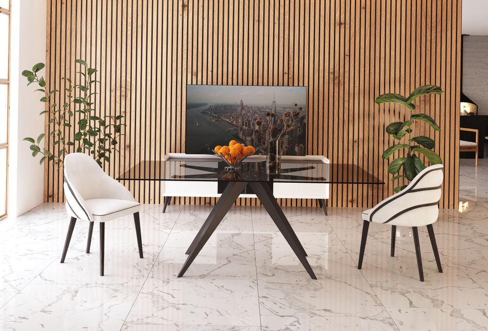 Fauteuils pour collectivités - Chaise de salle à manger design tapissé avec pieds en bois de hêtre - FRANCO FURNITURE