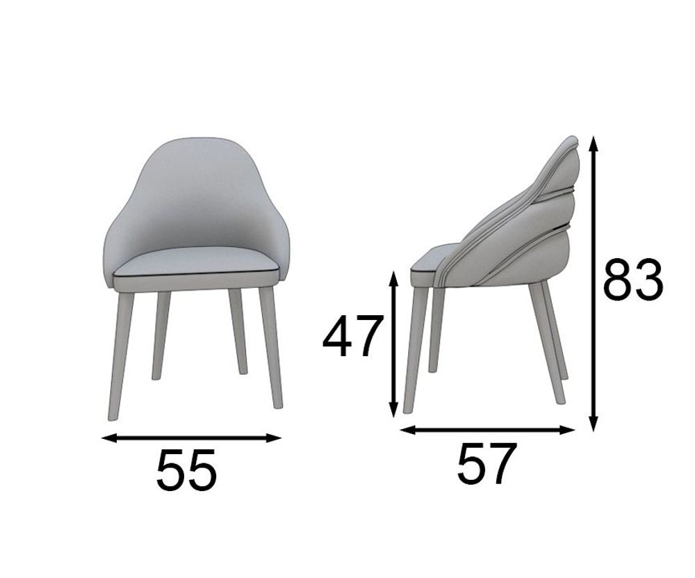 Fauteuils pour collectivités - Chaise de salle à manger design tapissé avec pieds en bois de hêtre - FRANCO FURNITURE