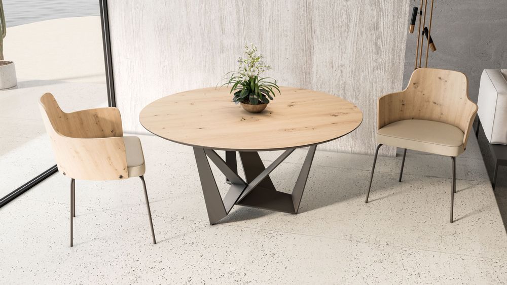 Fauteuils pour collectivités - Chaise avec dossier en chêne en placage naturel - FRANCO FURNITURE