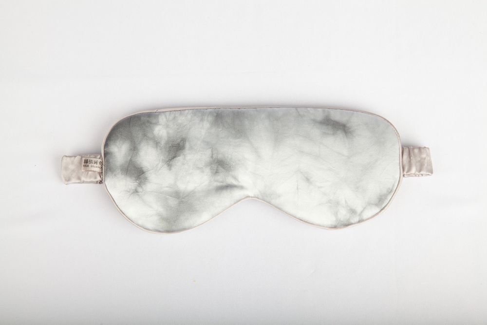 Loungewear - Lunar Mist Tie Dye Silk Eye Mask - THE ZHAI