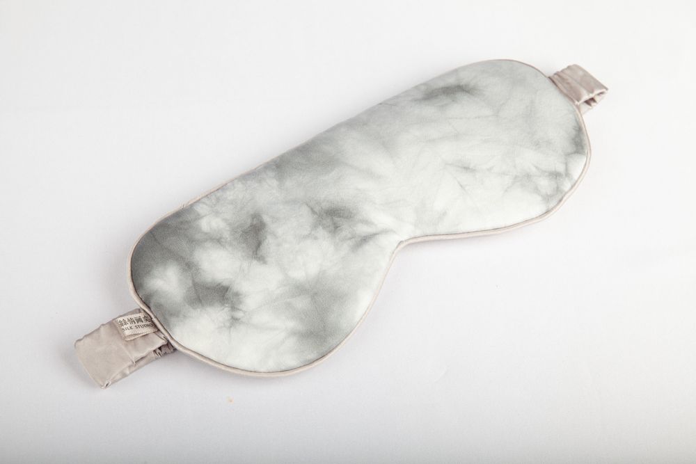 Loungewear - Lunar Mist Tie Dye Silk Eye Mask - THE ZHAI