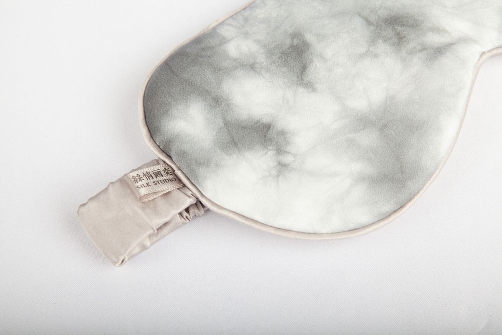 Loungewear - Lunar Mist Tie Dye Silk Eye Mask - THE ZHAI