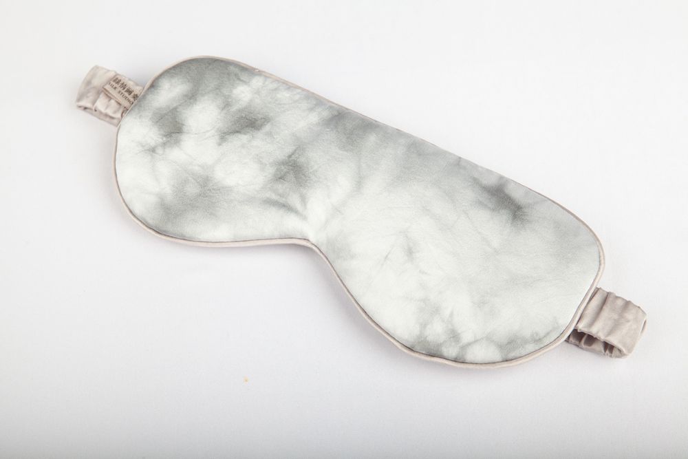 Loungewear - Lunar Mist Tie Dye Silk Eye Mask - THE ZHAI