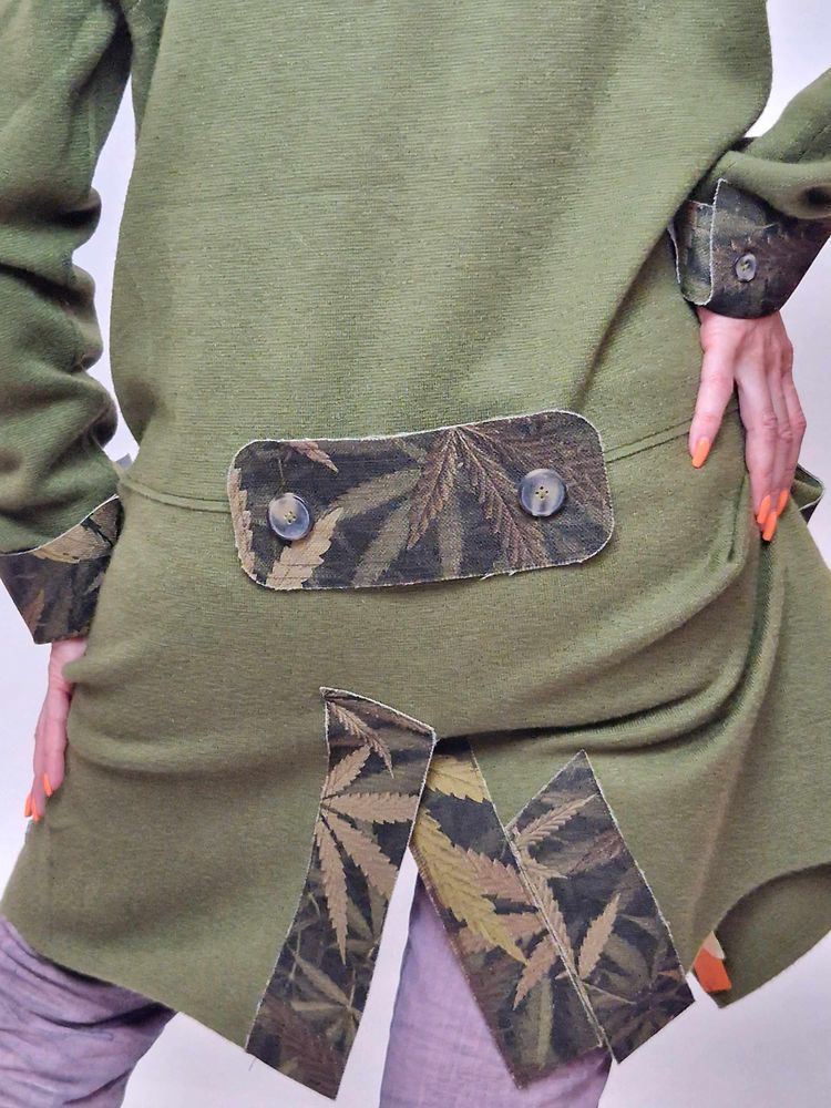 Apparel - Canabis Unique unisex jacket with printed details - VLADA DIZIK KOSHKIN DOM