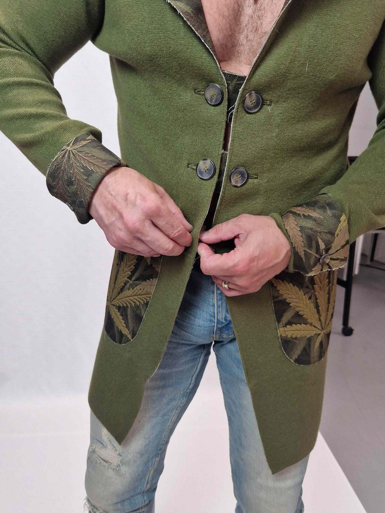 Apparel - Canabis Unique unisex jacket with printed details - VLADA DIZIK KOSHKIN DOM