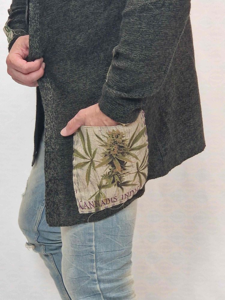 Apparel - Herbarium Unique unisex jacket with hood - VLADA DIZIK KOSHKIN DOM