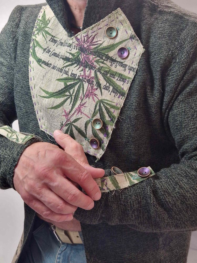 Apparel - Herbarium Unique unisex jacket with hood - VLADA DIZIK KOSHKIN DOM