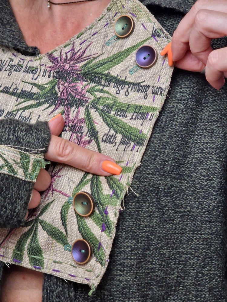 Apparel - Herbarium Unique unisex jacket with hood - VLADA DIZIK KOSHKIN DOM