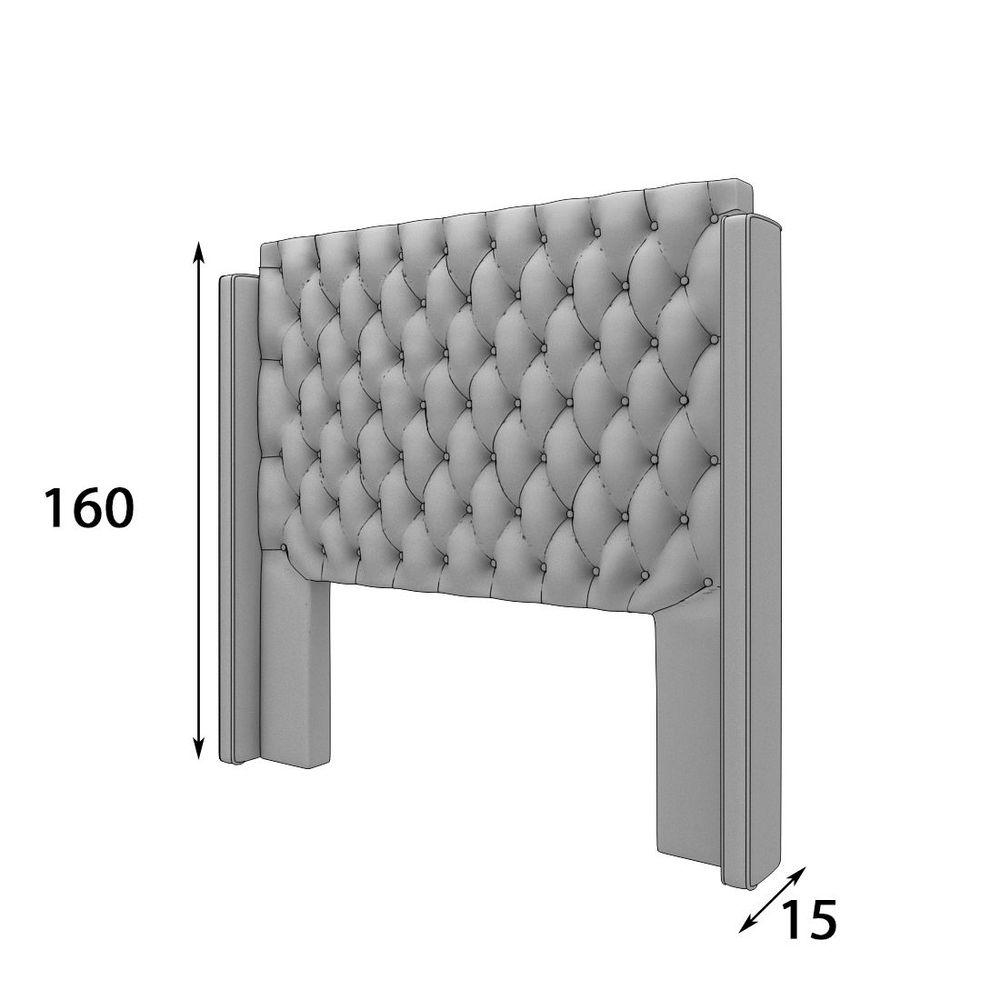 Lits - Tête de lit capitonné artisanale avec passepoil - FRANCO FURNITURE