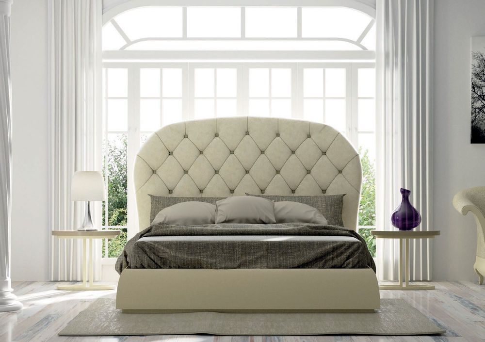 Beds - Handmade upholstered headboard with buttons - FRANCO FURNITURE