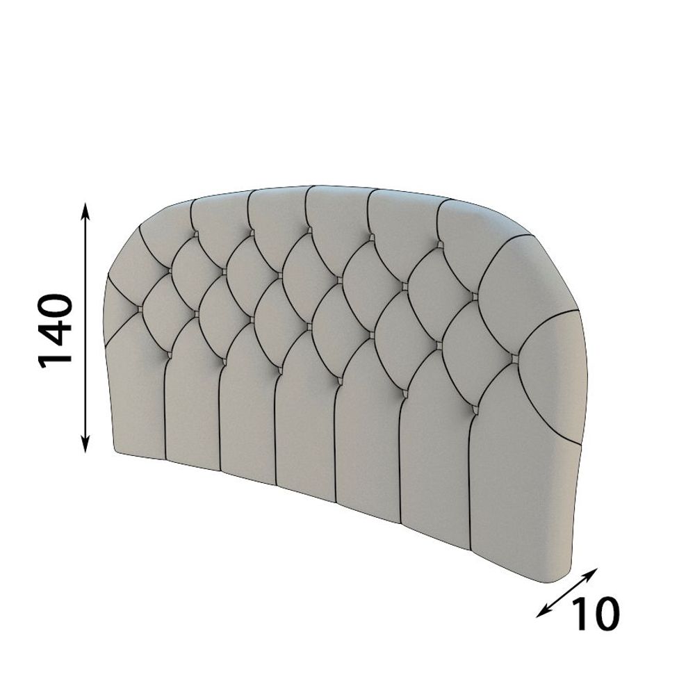 Beds - Handmade upholstered headboard with buttons - FRANCO FURNITURE