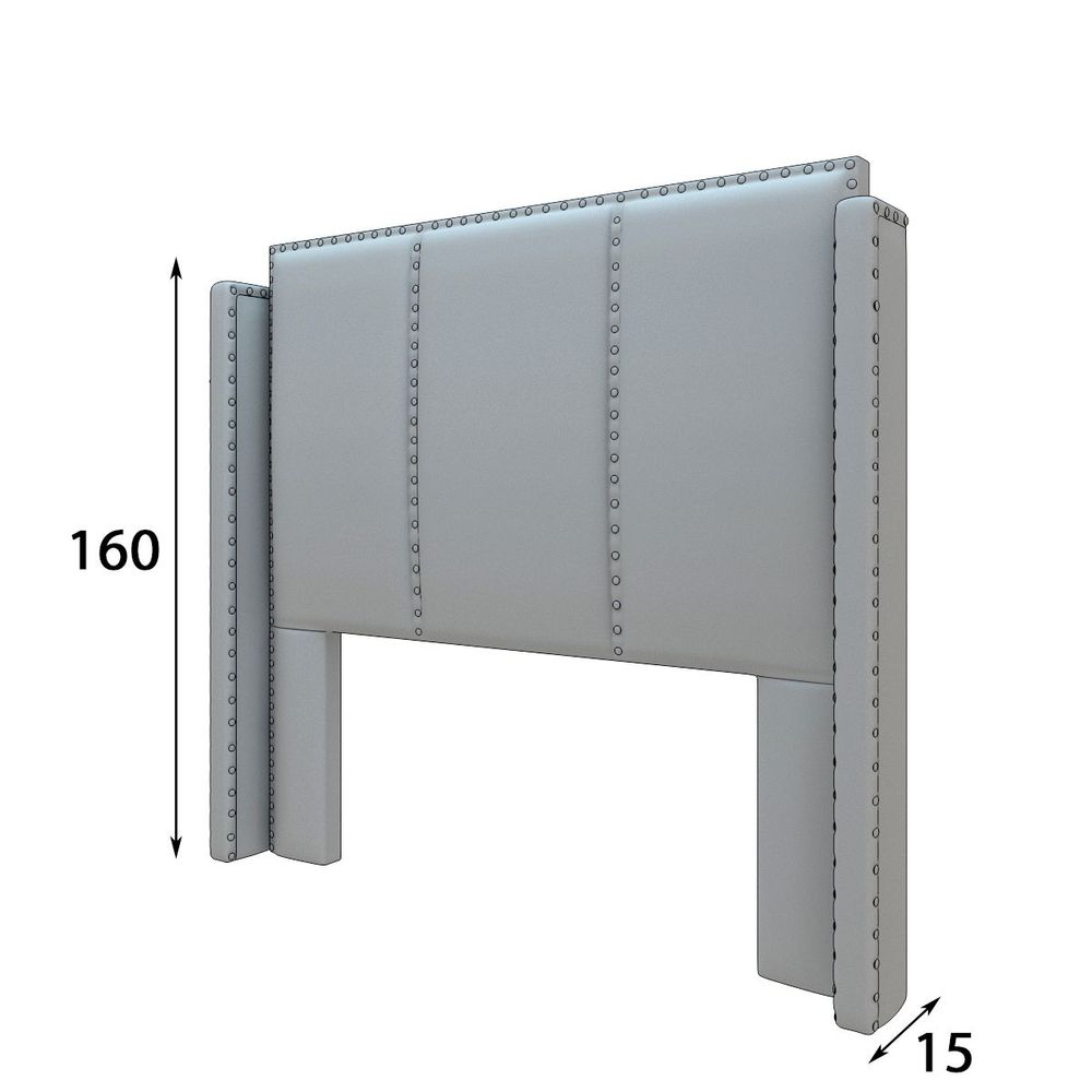 Beds - Handmade upholstered headboard with nails - FRANCO FURNITURE