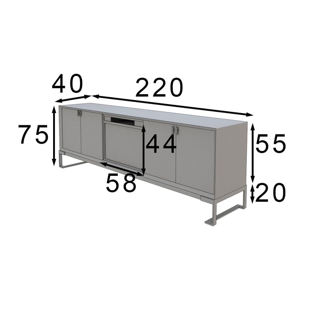 TV stands - Design lacquered TV stand with electric fireplace - FRANCO FURNITURE