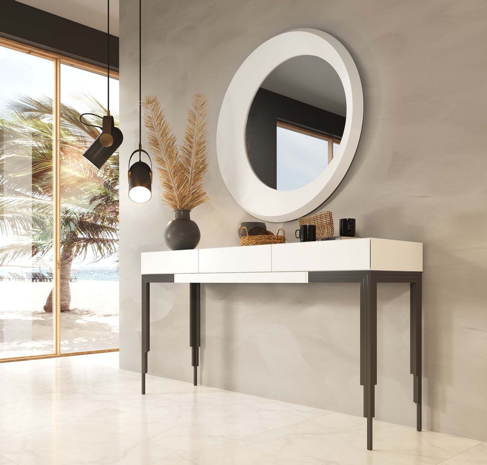 Console table - Entrance console with pressure-opening drawers with metal legs - FRANCO FURNITURE