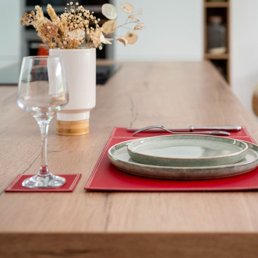 Sets de table - Sous verres en cuir Gordes - MIDIPY