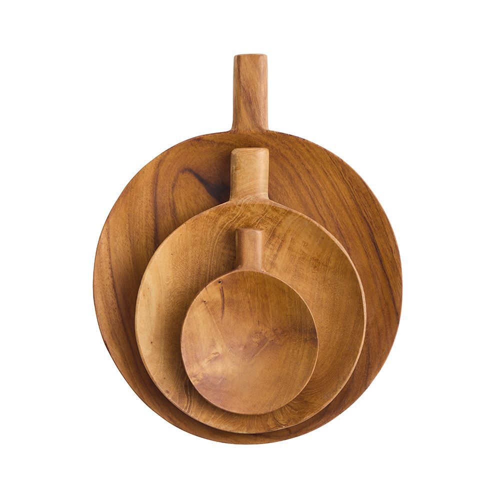 Couverts & ustensiles de cuisine - Assiettes de service en teck recyclé - ORIGINALHOME ECO DESIGN