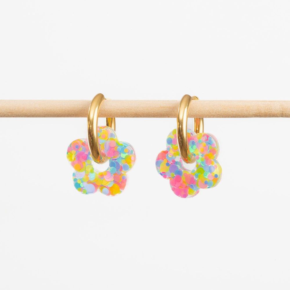 Bijoux - Créoles Bubble Gum - LES NICOLETTES