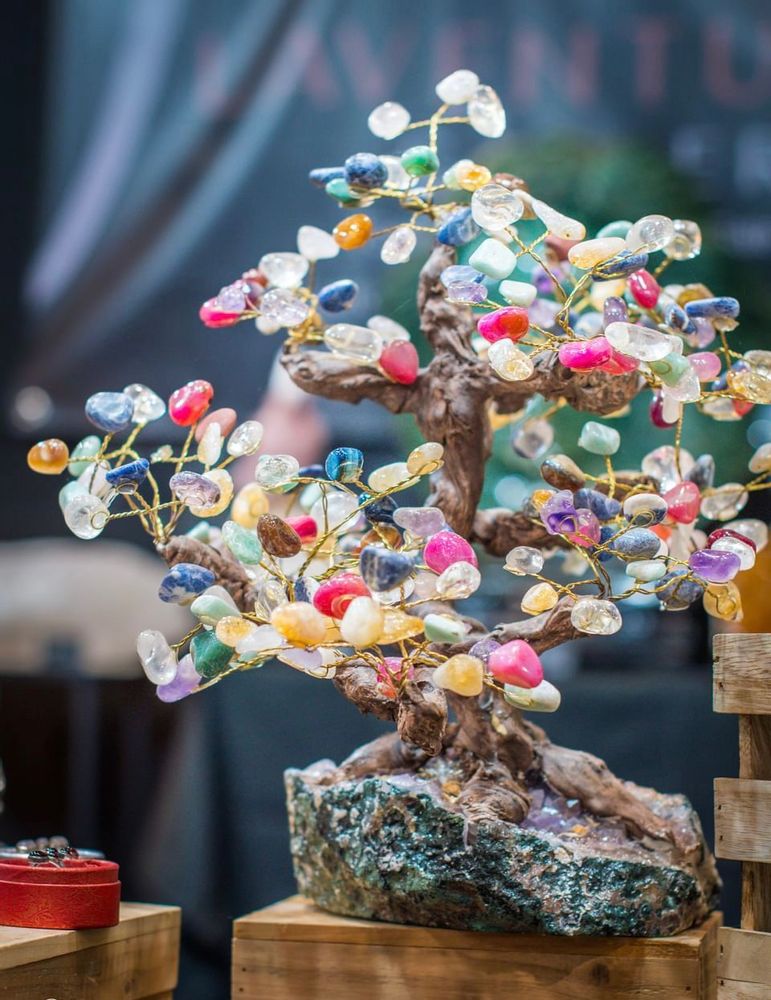 Decorative objects - The small stone tree: Decorative object, unique handmade piece - LAVENTURINE GALLERY