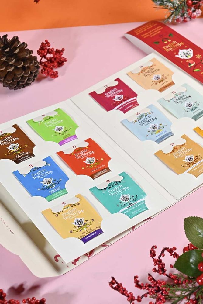 Gifts - Blue Organic Advent Calendar ENGLISH TEA SHOP x25 tea bags - NATURE & EXPRESSION