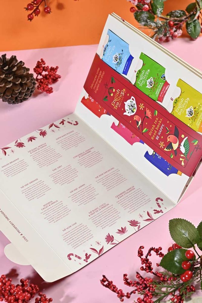 Gifts - Blue Organic Advent Calendar ENGLISH TEA SHOP x25 tea bags - NATURE & EXPRESSION