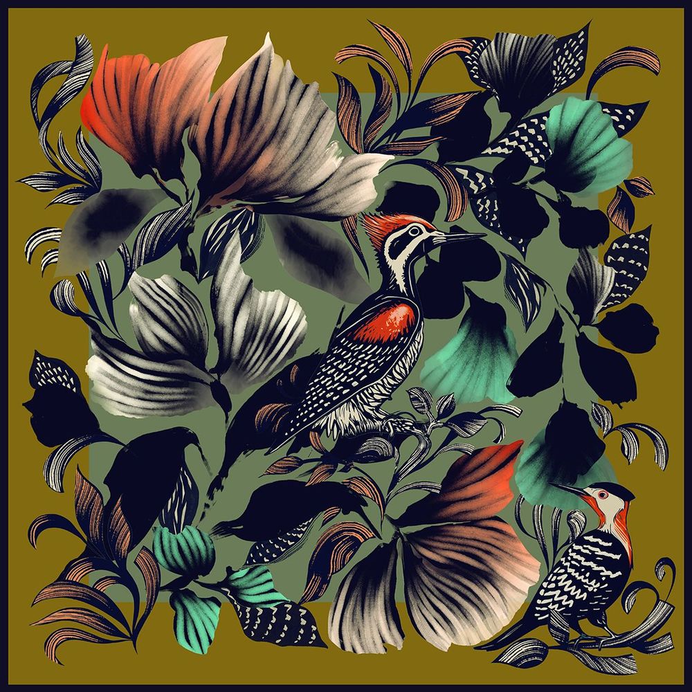 Foulards et écharpes - DESIGN002 - L'ATELIER DU DESSIN TEXTILE