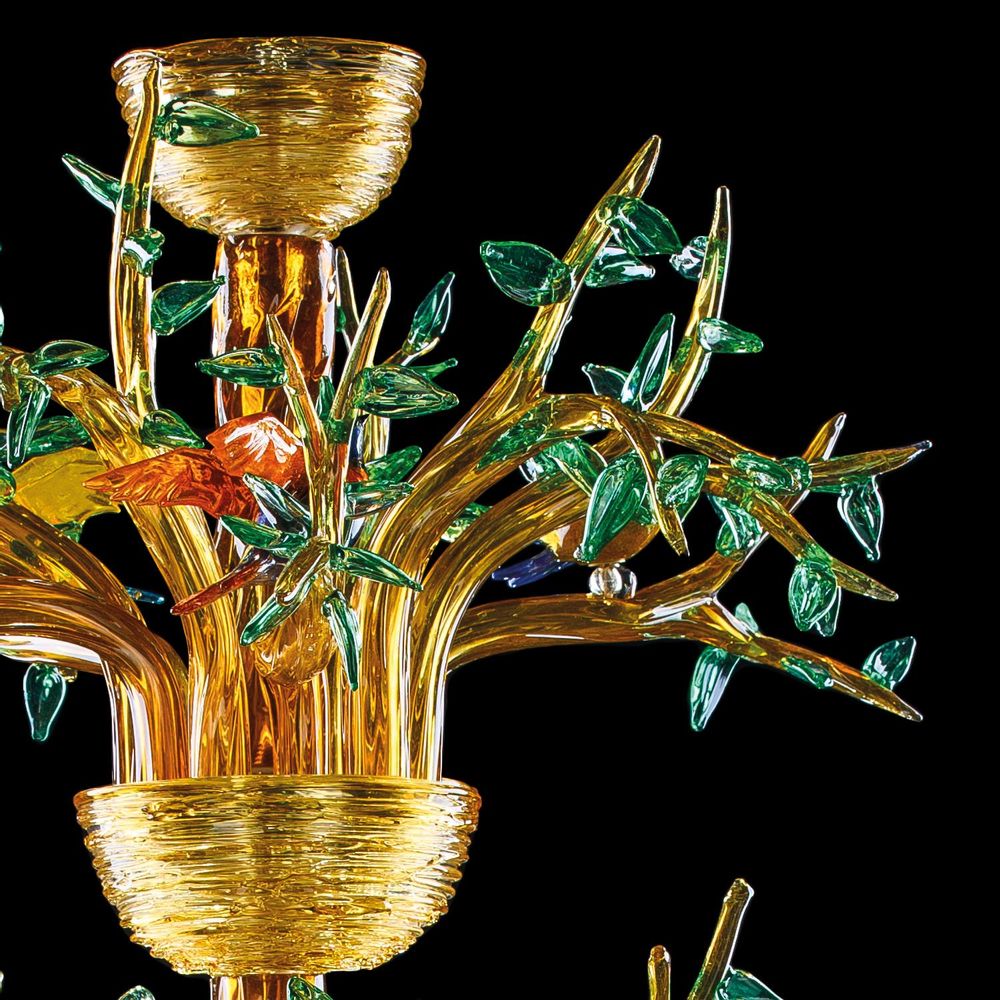 Plafonniers - Lustre avec des oiseaux - ARTE DI MURANO