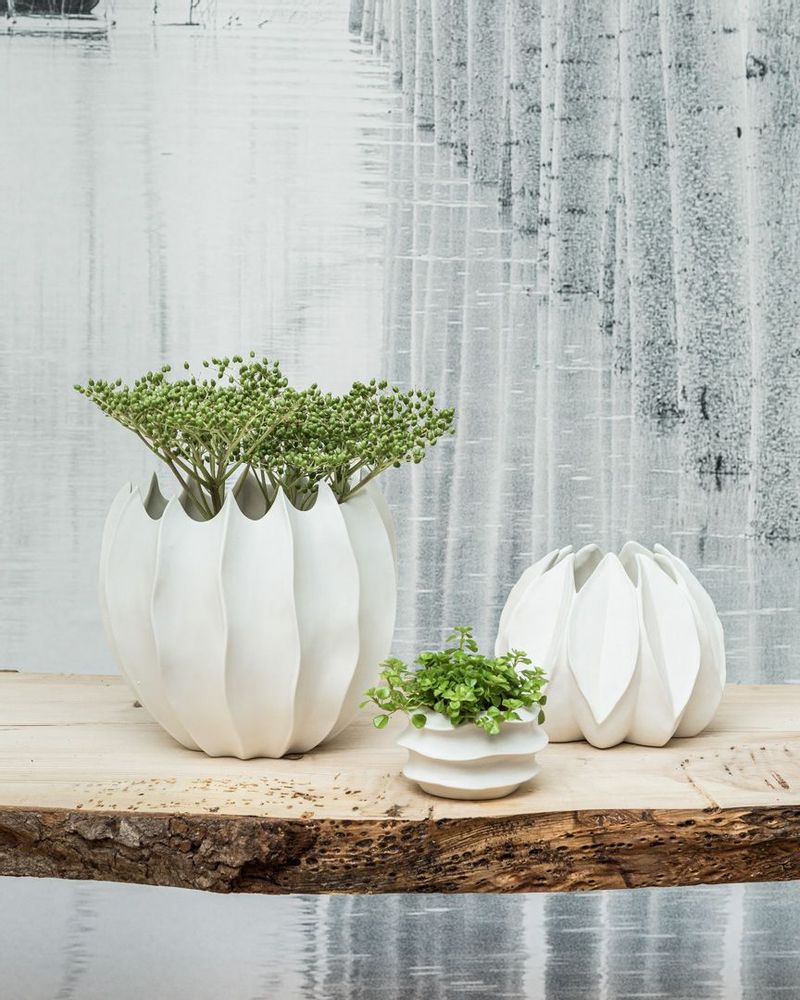 Bols - Vase ARIA, en biscuit de porcelaine,D16cm - YLVAYA DESIGN