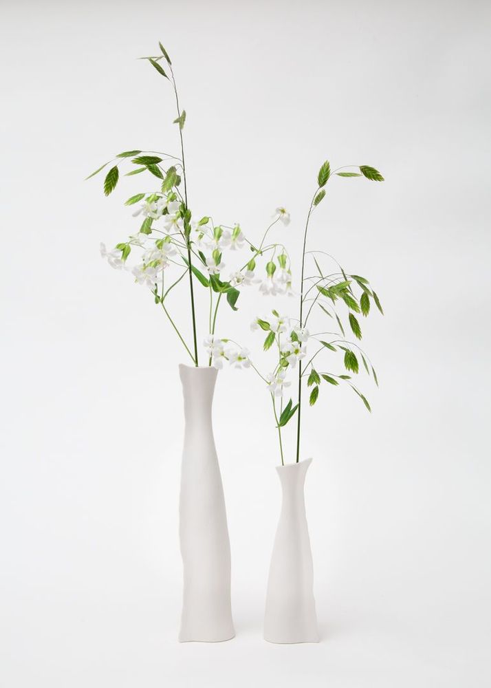Vases - Vase/Soliflore MAYA , en biscuit de porcelaine,H17,5 - YLVAYA DESIGN
