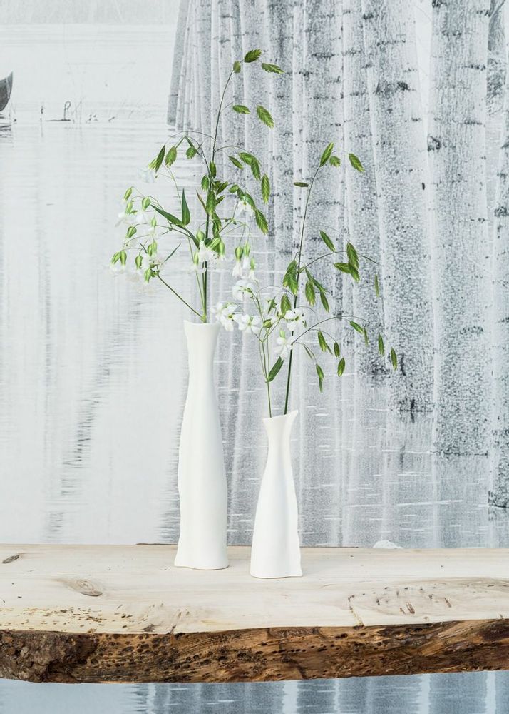 Vases - Vase/Soliflore MAYA , en biscuit de porcelaine,H17,5 - YLVAYA DESIGN