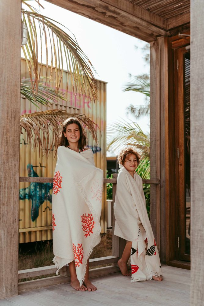 Paréos - SERVIETTE DE PLAGE EN COTON - CORRALIUM - PAMUKME