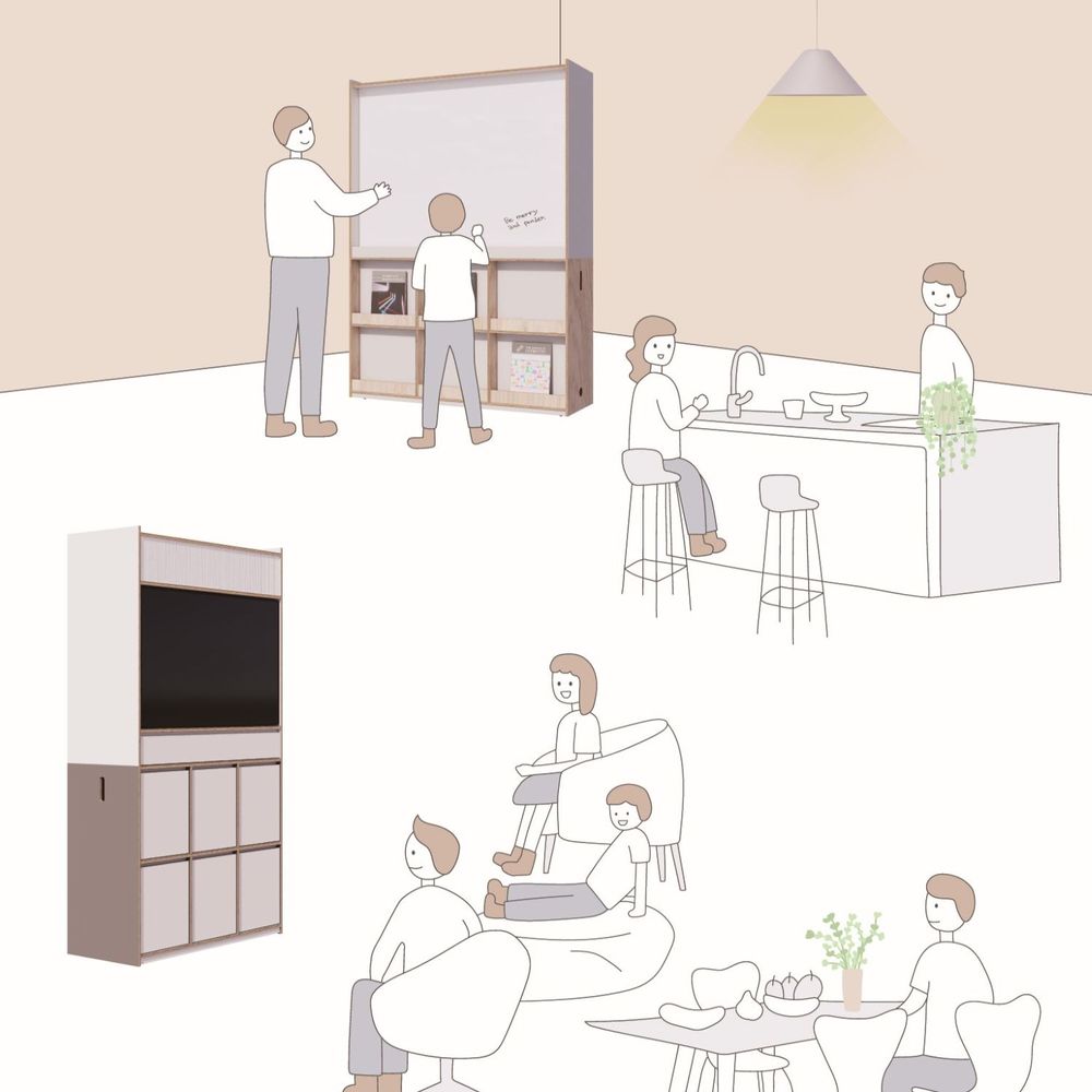 Etagères - [MerryPonder] MFS (Mobile Furniture System) - KIDP(KOREA INSTITUTE OF DESIGN PROMOTION)