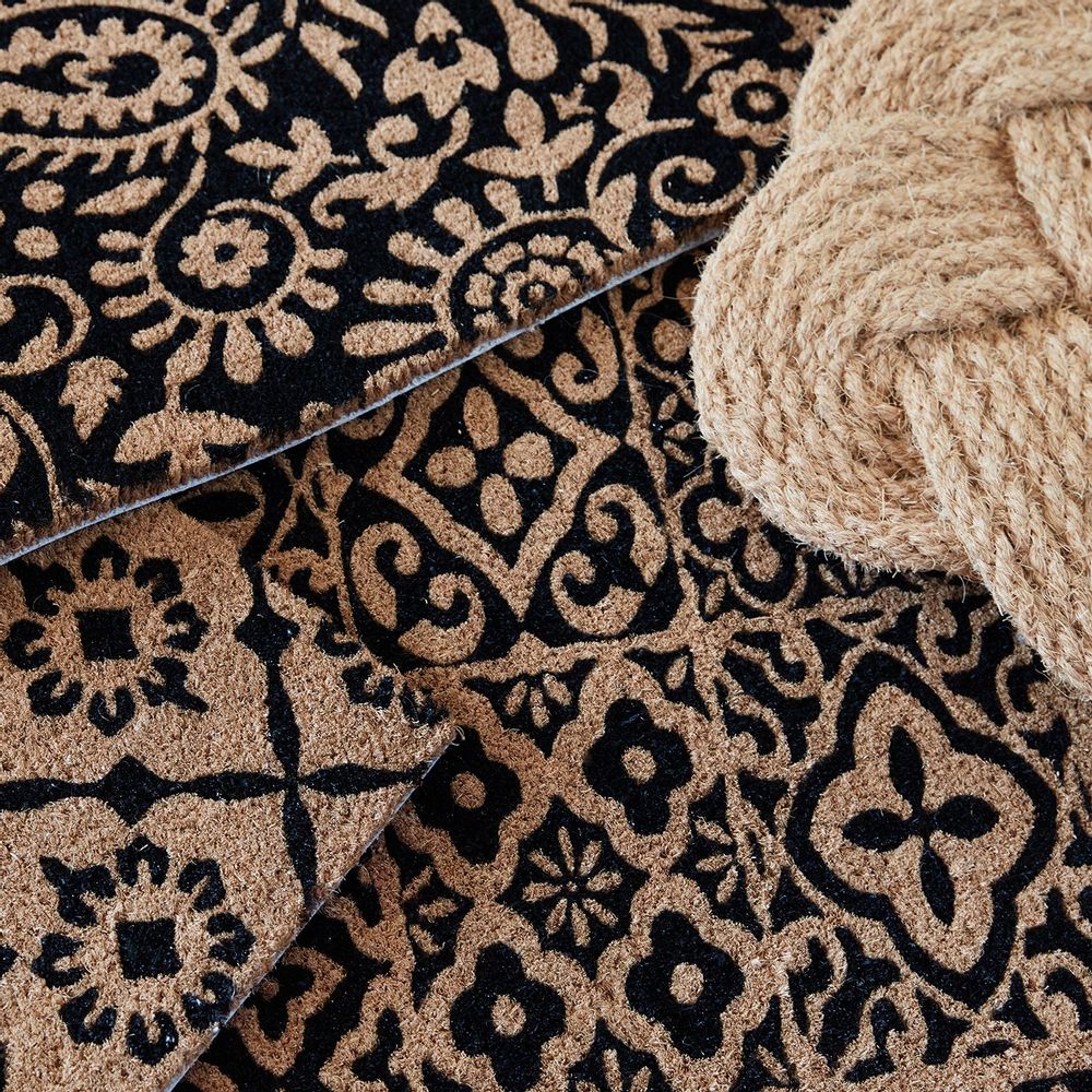 Tapis design - Paillasson carreaux/cachemire/motif filigrane. - IB LAURSEN