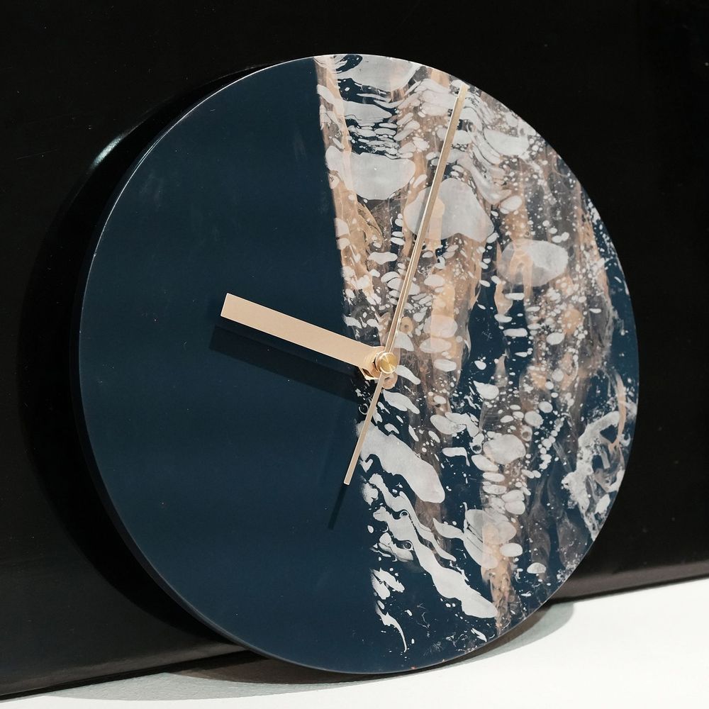 Horloges - L’Horloge Marbrée de style Maki-e : Phase de la Lune - TAIWAN CRAFTS & DESIGN