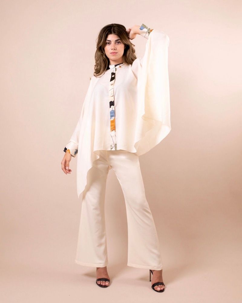 Prêt-à-porter - Ensemble chemise et pantalon Lilia Offwhite - HYA CONCEPT STORE