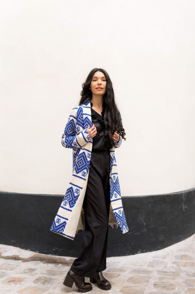 Apparel - Ikat Madrid coat - ILYOUCHA
