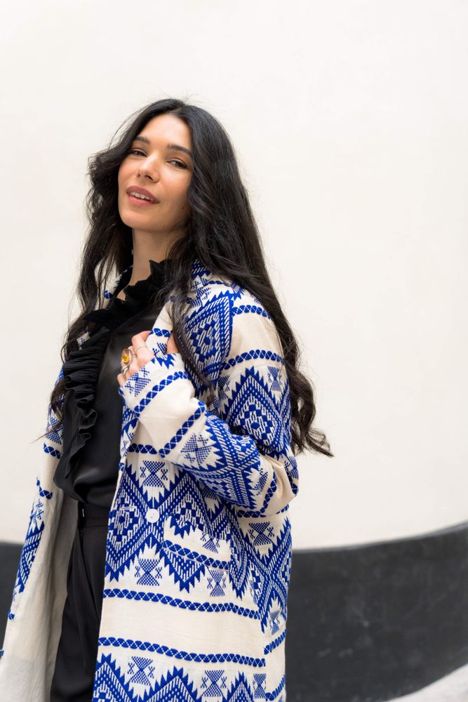 Apparel - Ikat Madrid coat - ILYOUCHA