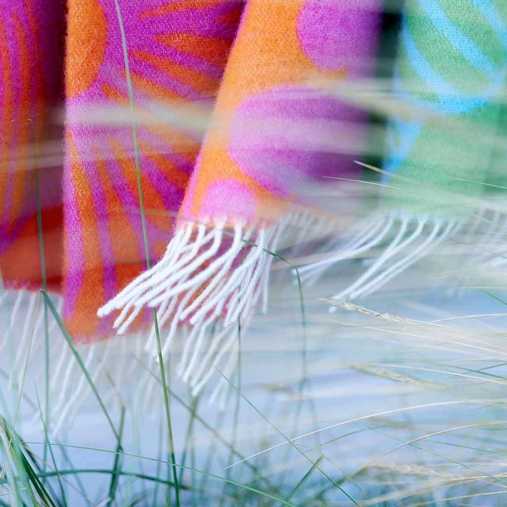 Plaids - Blomranka, couverture en laine - KLIPPAN YLLEFABRIK AB
