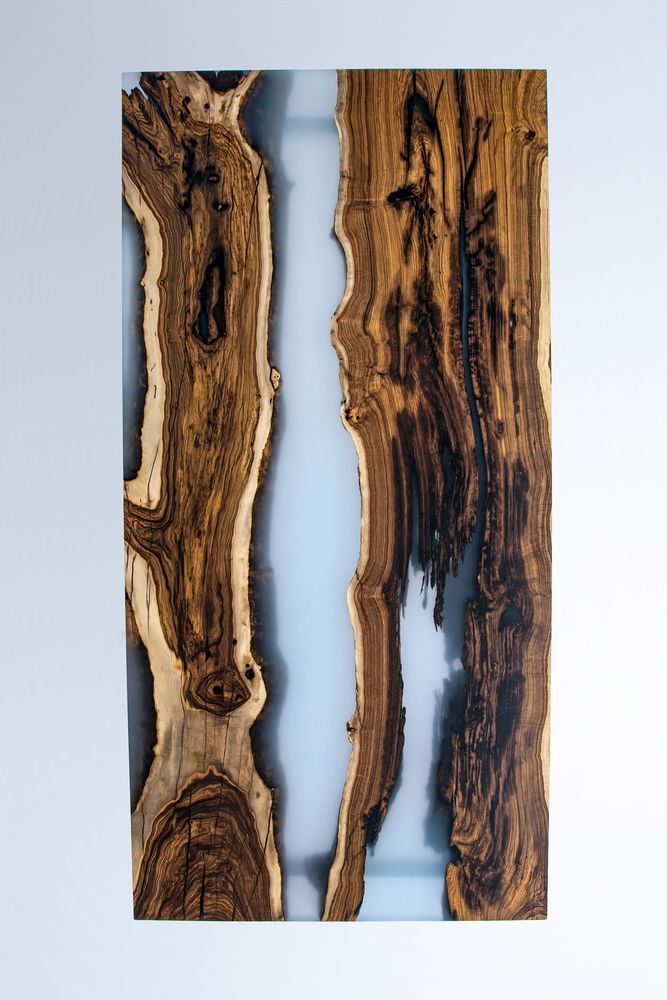 Meubles de cuisines - Table de rivière en résine époxy Hackberry Cream - Table de salle - TINELLA WOOD