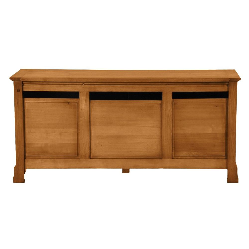 Meubles TV - Meuble TV 4 portes FLAUBERT 136 cm style Louis Philippe - chêne massif - MON PETIT MEUBLE FRANÇAIS