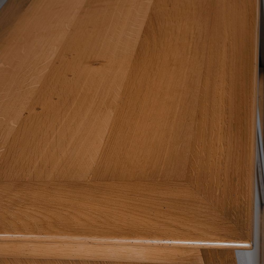 Meubles TV - Meuble TV 4 portes FLAUBERT 136 cm style Louis Philippe - chêne massif - MON PETIT MEUBLE FRANÇAIS