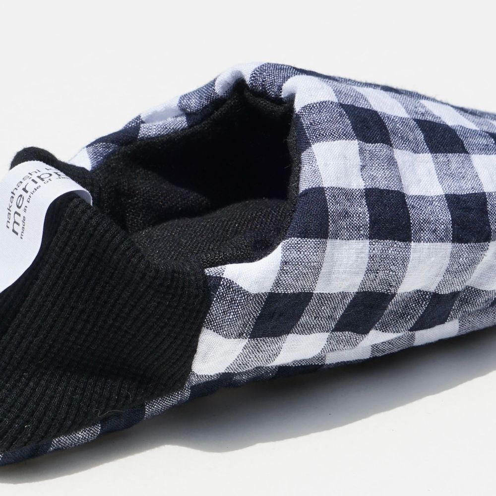 Socks - Cozy linen gingham × Linen - MERIPPA