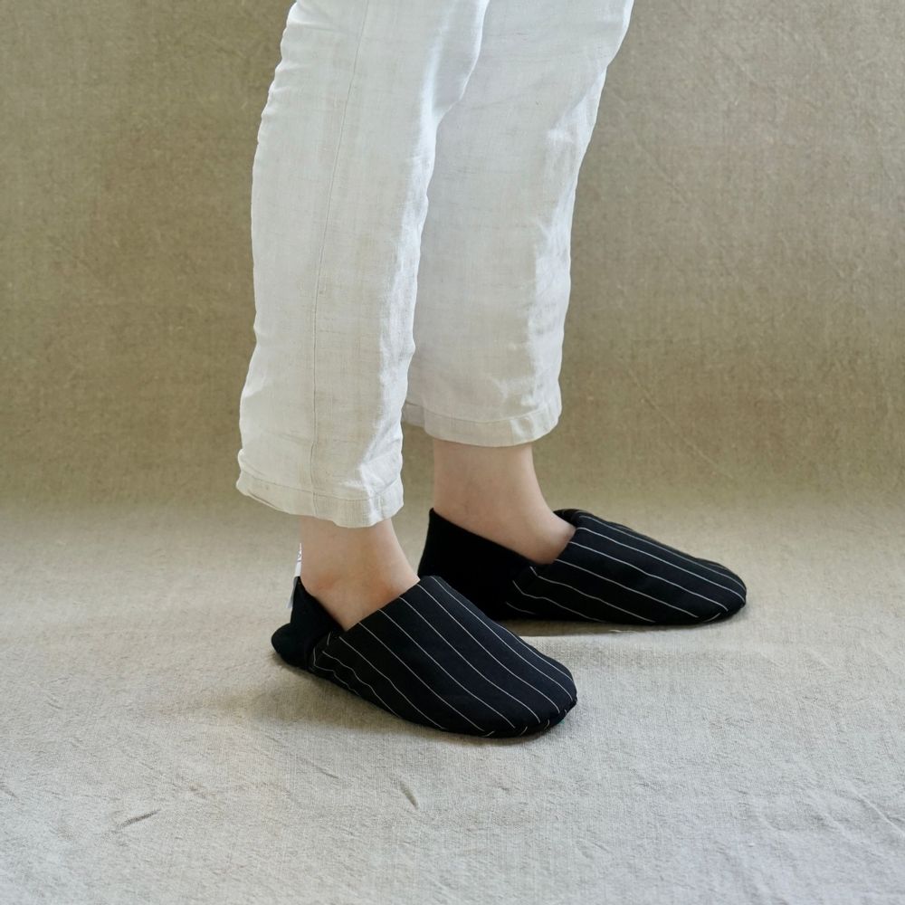 Socks - Linen mixed stripes × Linen - MERIPPA