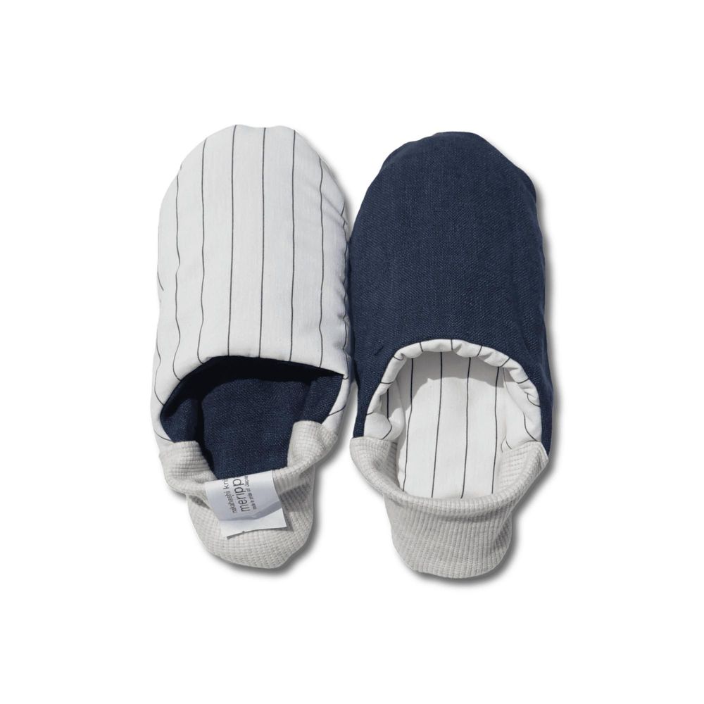 Socks - Linen mixed stripes × Linen - MERIPPA