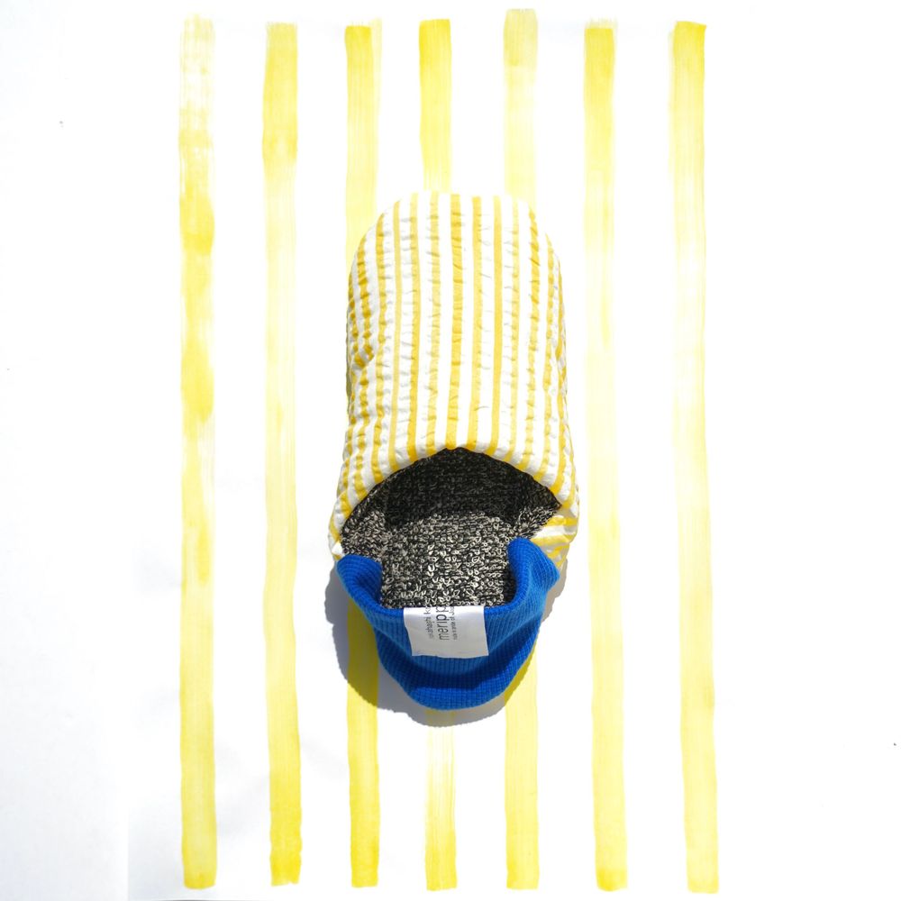 Socks - Seersucker stripes × Cotton linen russel - MERIPPA