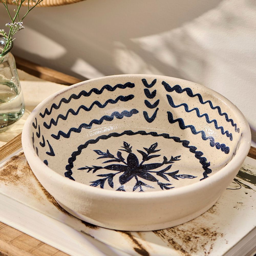 Bowls - Table bowl with blue pattern Avignon - IB LAURSEN