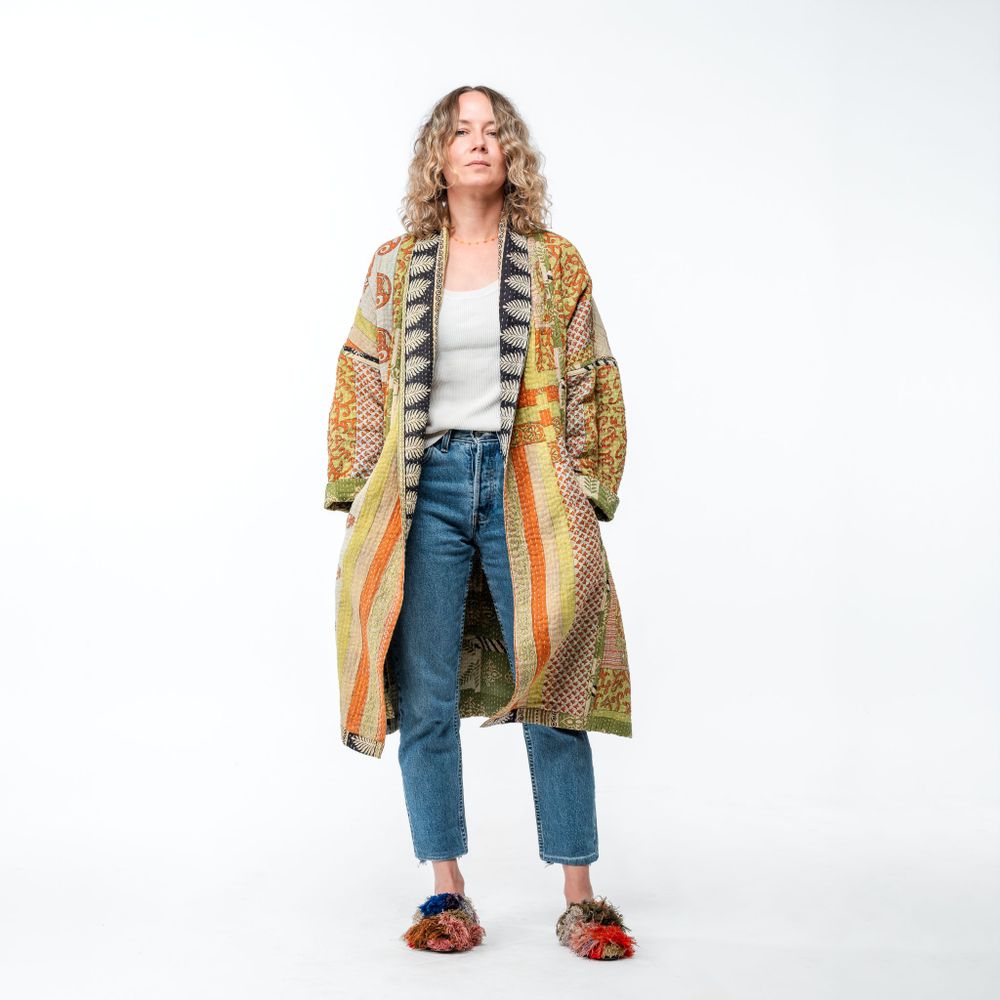 Prêt-à-porter - Manteau Kantha vintage réversible - NEST FACTORY
