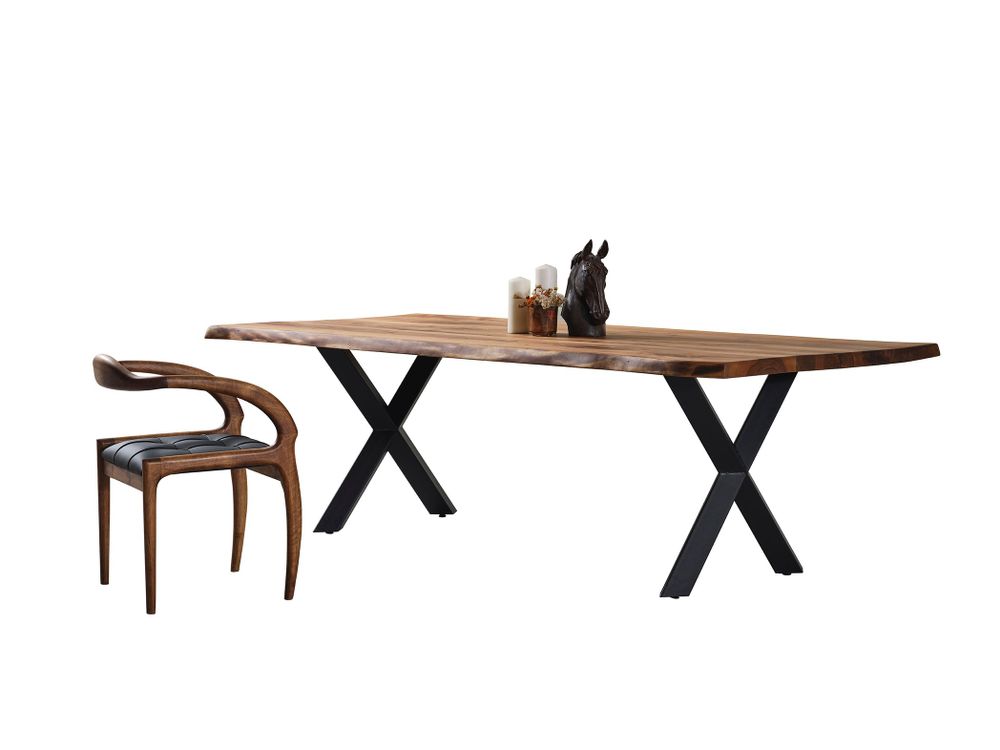 Meubles de cuisines - Table à manger massive en noyer noir - Table en bois pour restaurants - TINELLA WOOD