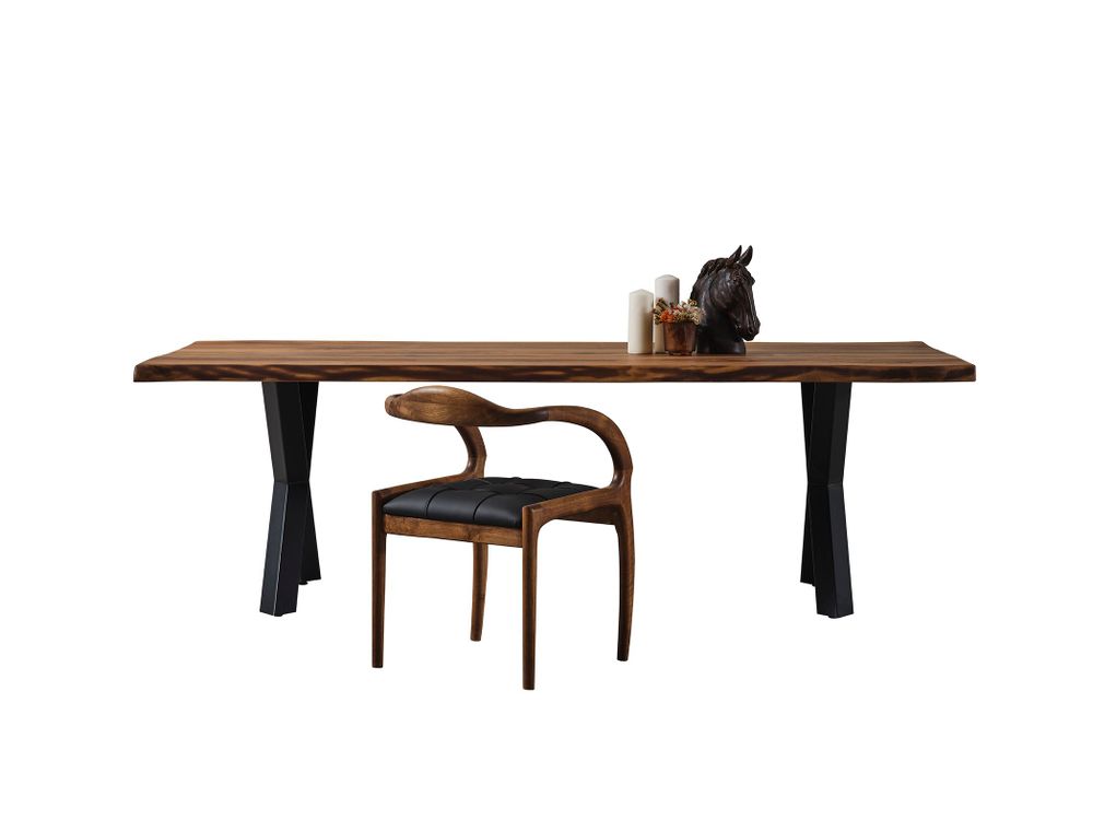 Meubles de cuisines - Table à manger massive en noyer noir - Table en bois pour restaurants - TINELLA WOOD