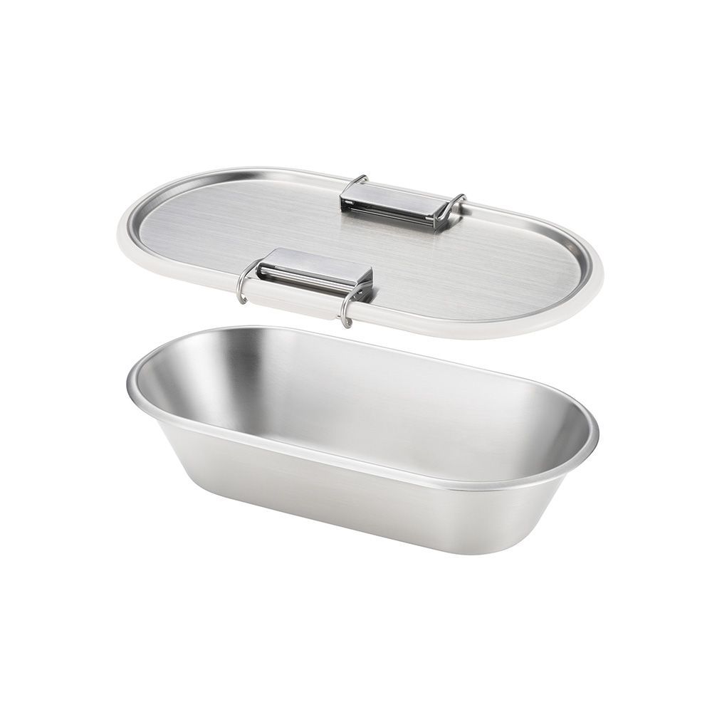 Ustensiles de cuisine - Bento Box silicone Gray fermeture à clip collection Aikata / Yoshikawa - ABINGPLUS