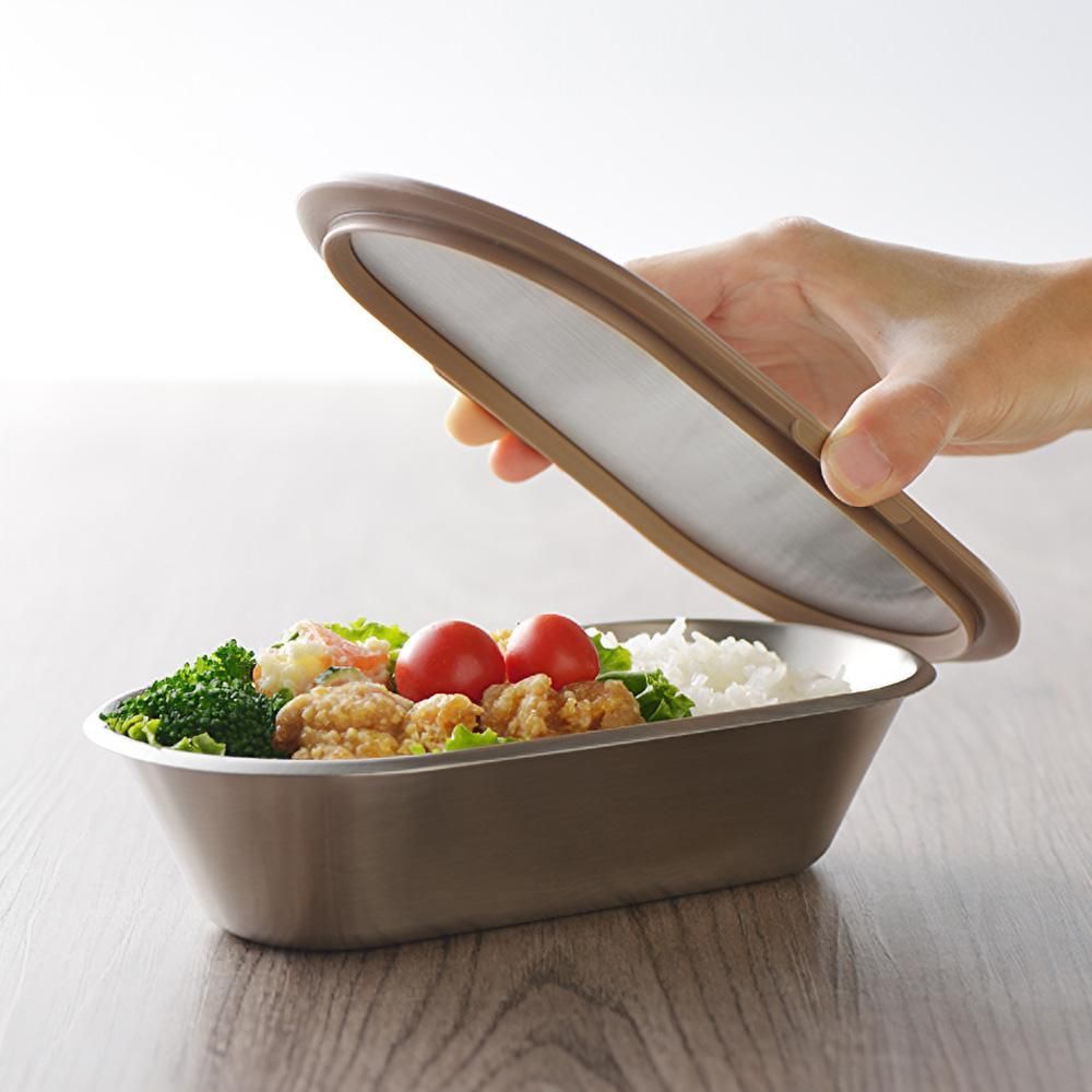 Ustensiles de cuisine - Bento Box silicone Brown fermeture à Band collection Aikata /Yoshikawa - ABINGPLUS